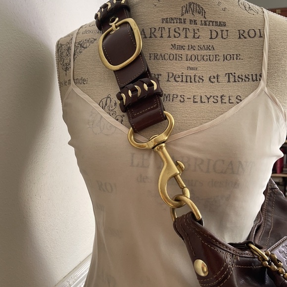 COACH canvas/leather shoulder/crossbody purse - Picture 3 of 11